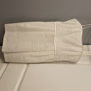 Off white dress just above the knees